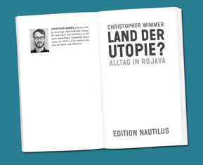 Buchlayout Land der Utopie